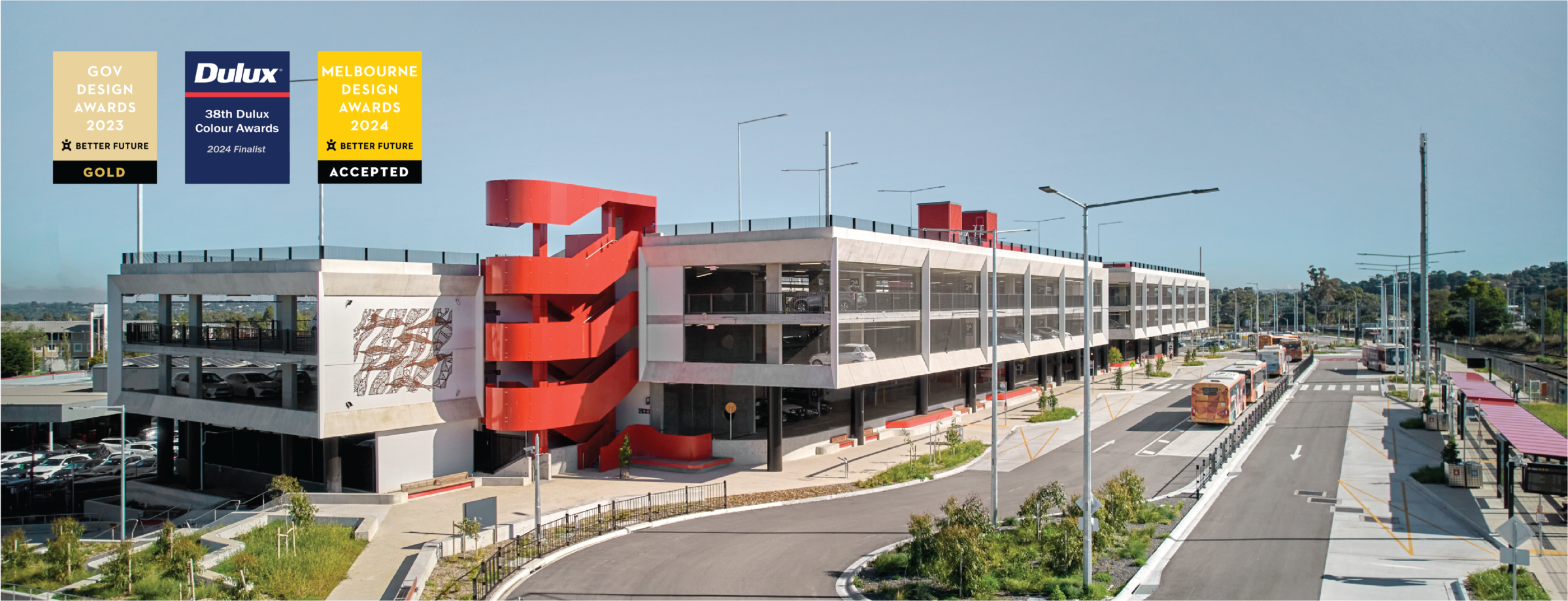 Berwick Carpark recognised in Gov Design Awards, Melbourne Design Awards, & Dulux Colour Awards